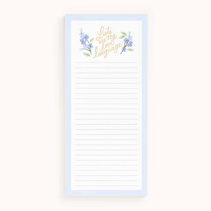 Tall Notepad - Lists Are My Love Language