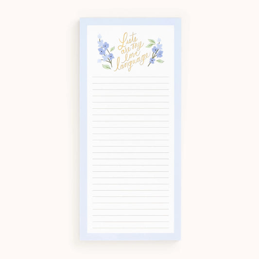 Tall Notepad - Lists Are My Love Language