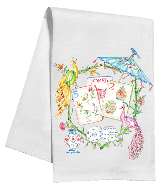 Kitchen Towel - Mahjong Tiles with Color