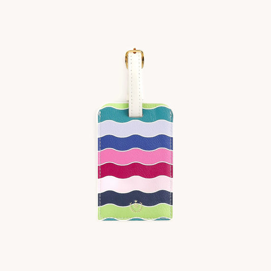 Leatherette Luggage Tag - Rainbow Row