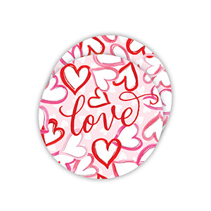 Round Coasters - Red and Pink Hearts