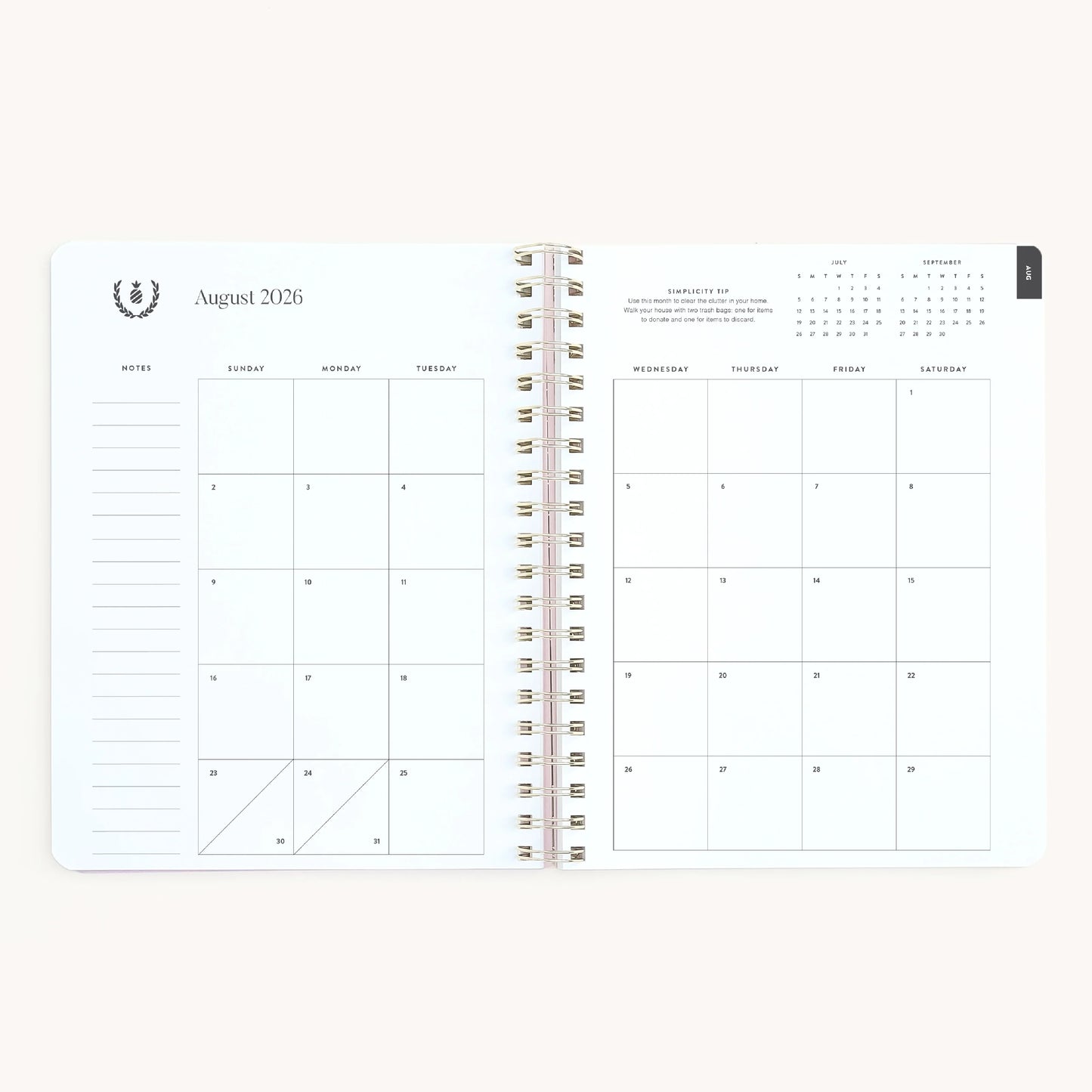 2026-2027 Large Softcover Weekly - Misty  Meadow