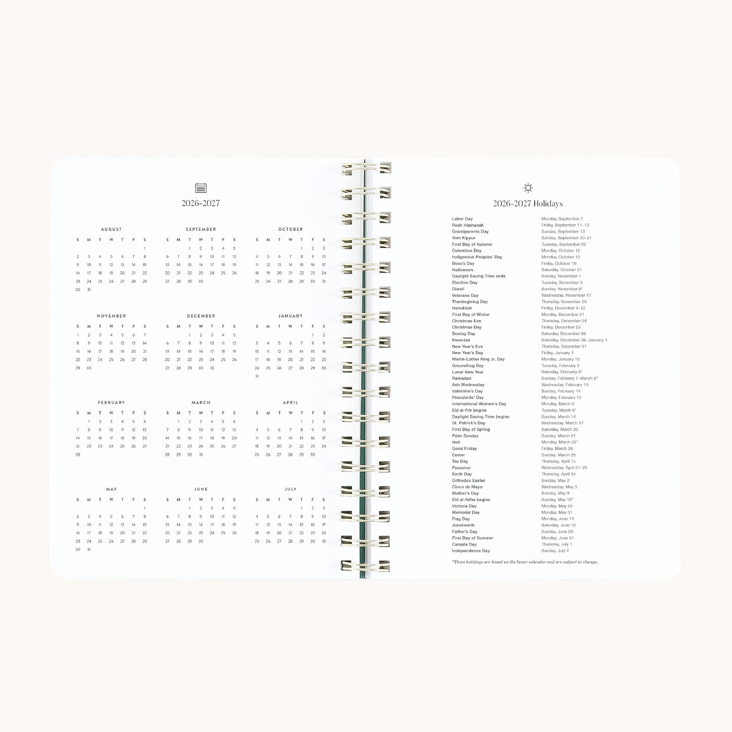 2026-2027 Small Softcover Weekly - Blush Botanical