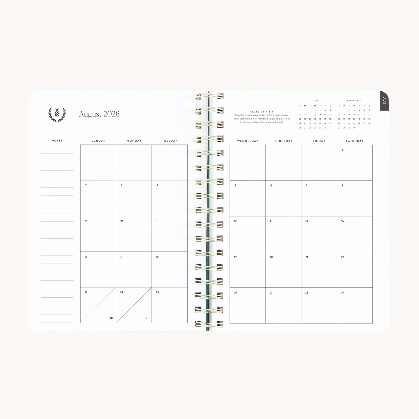 2026-2027 Small Softcover Weekly - Blush Botanical