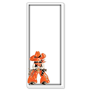 Skinny Pad - Handpainted Orange & Black Cowboy