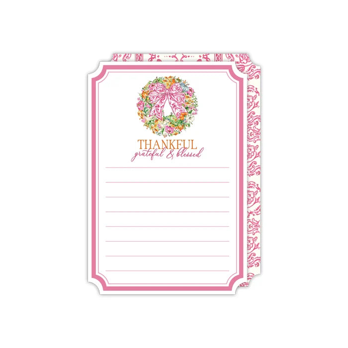 Thankful Cards - Pink Pumpkin Wreath