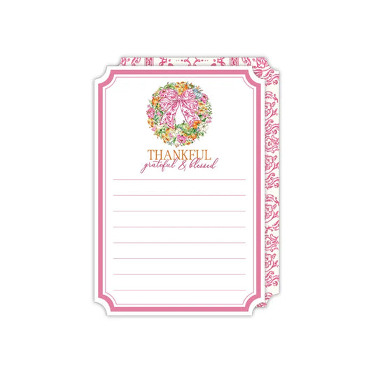 Thankful Cards - Pink Pumpkin Wreath