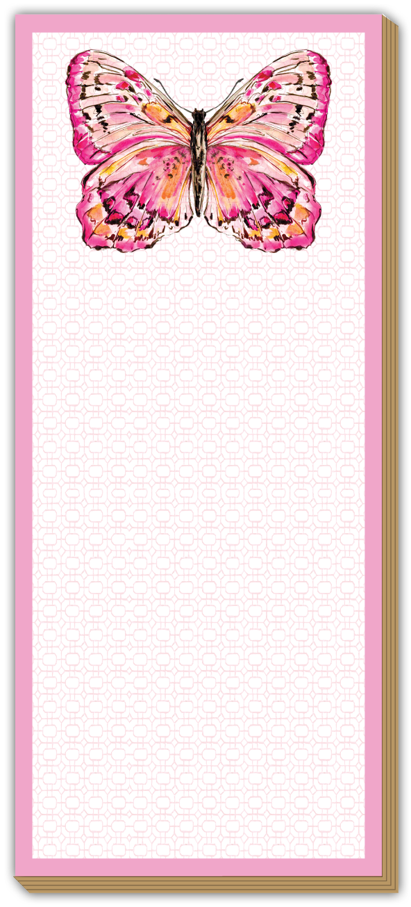 Skinny Pad - Pink and  Yellow Butterfly