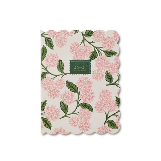 2027 12-Month Academic Appointment Notebook - Pink Hydrangea