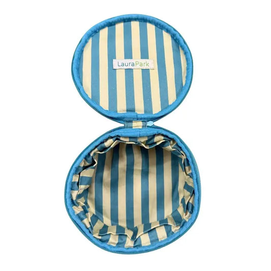 Round Jewelry Case - Rosemary Indigo