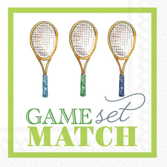Beverage Napkin - Game Set Match