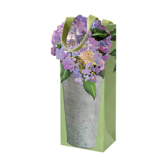 Hydrangeas in French Bucket Bottle Bag