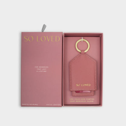 Hidden Photo Keyring - So Loved - Raspberry Pink