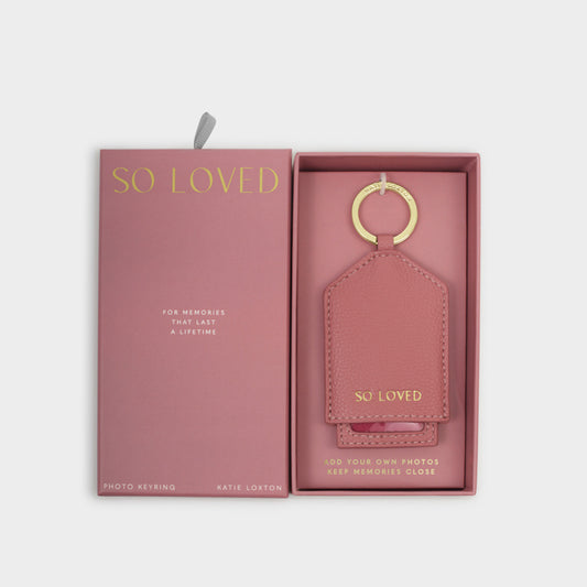 Hidden Photo Keyring - So Loved - Raspberry Pink