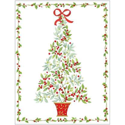 Boxed Christmas Cards - Twining Greenery Tree