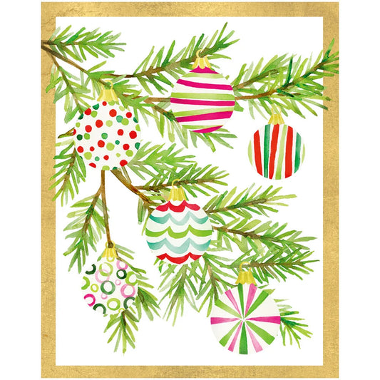 Petite Boxed Christmas Cards - Modern Painted Ornaments