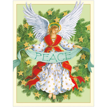 Boxed Christmas Cards - Angel Peace Wreath