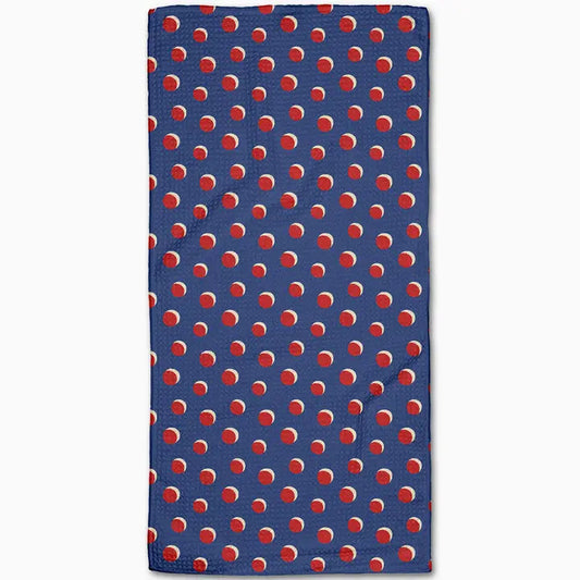Four in A Row Dot Blue Bar Towel