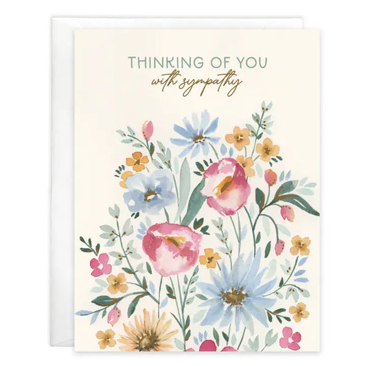 Thinking of You Card - Pray Flowers