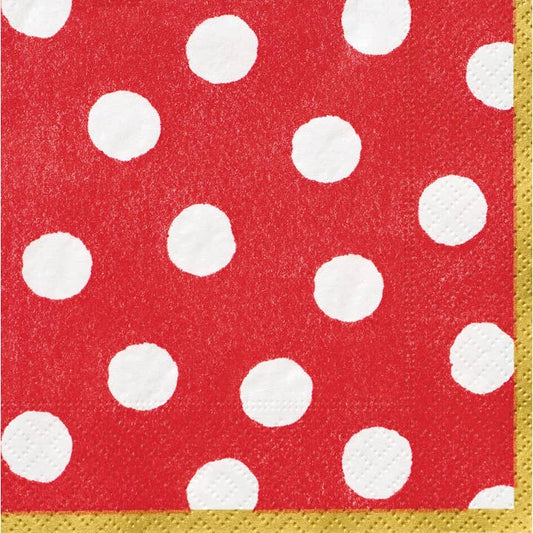 Luncheon Napkin - Spot On Red