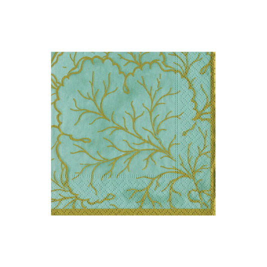 Cocktail Napkin - Gilded Majolica Saltwater