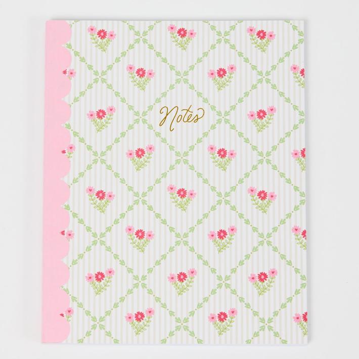 Scallop Notebook - Cottage Trellis