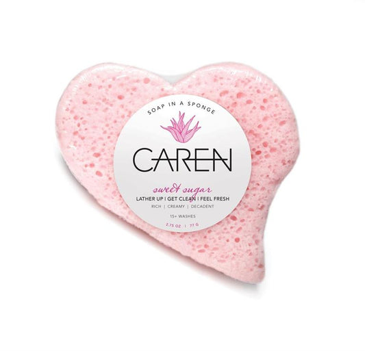 Heart Soap Sponge - Sweet Sugar Pink