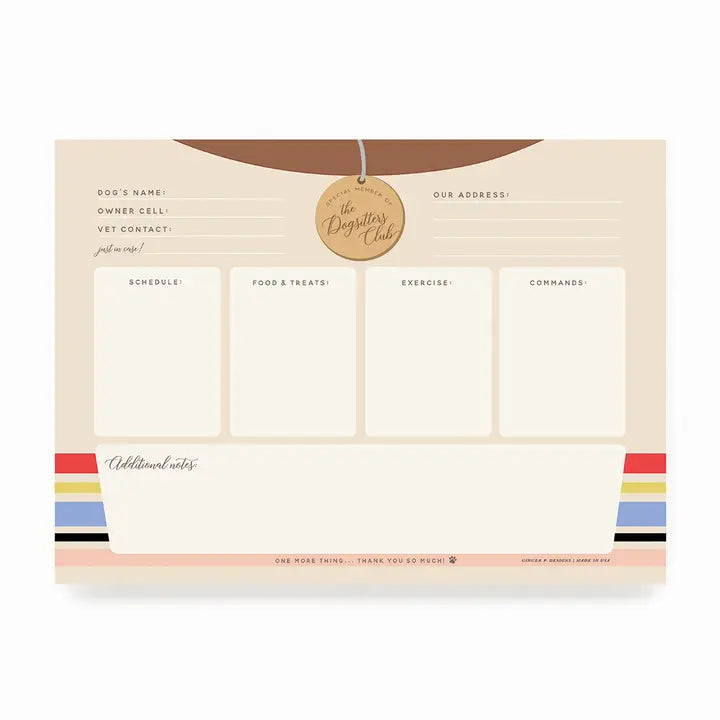 Dogsitters Club Notepad