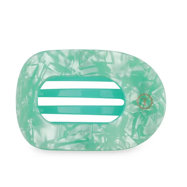 Large Flat Round Hair Clip - Spring Splash