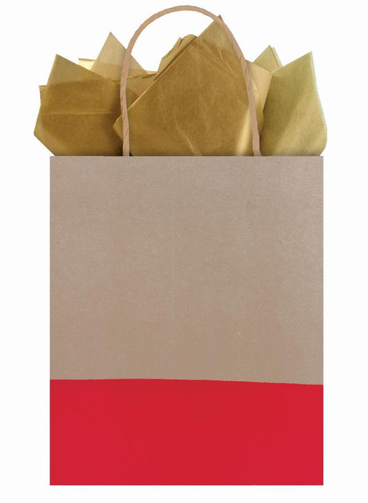 Gift Bag - Dipped Tote - Ruby Red