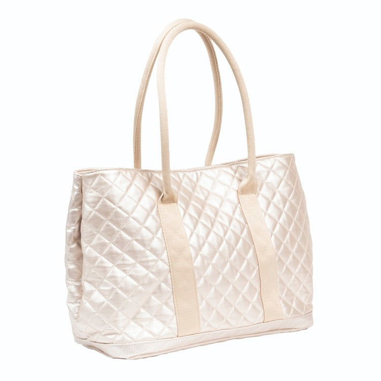 Miss Manors Tote - Quilted Champagne