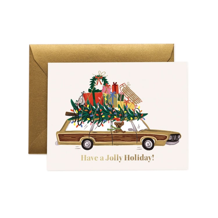 Holiday Card - Jolly Holiday Wagon