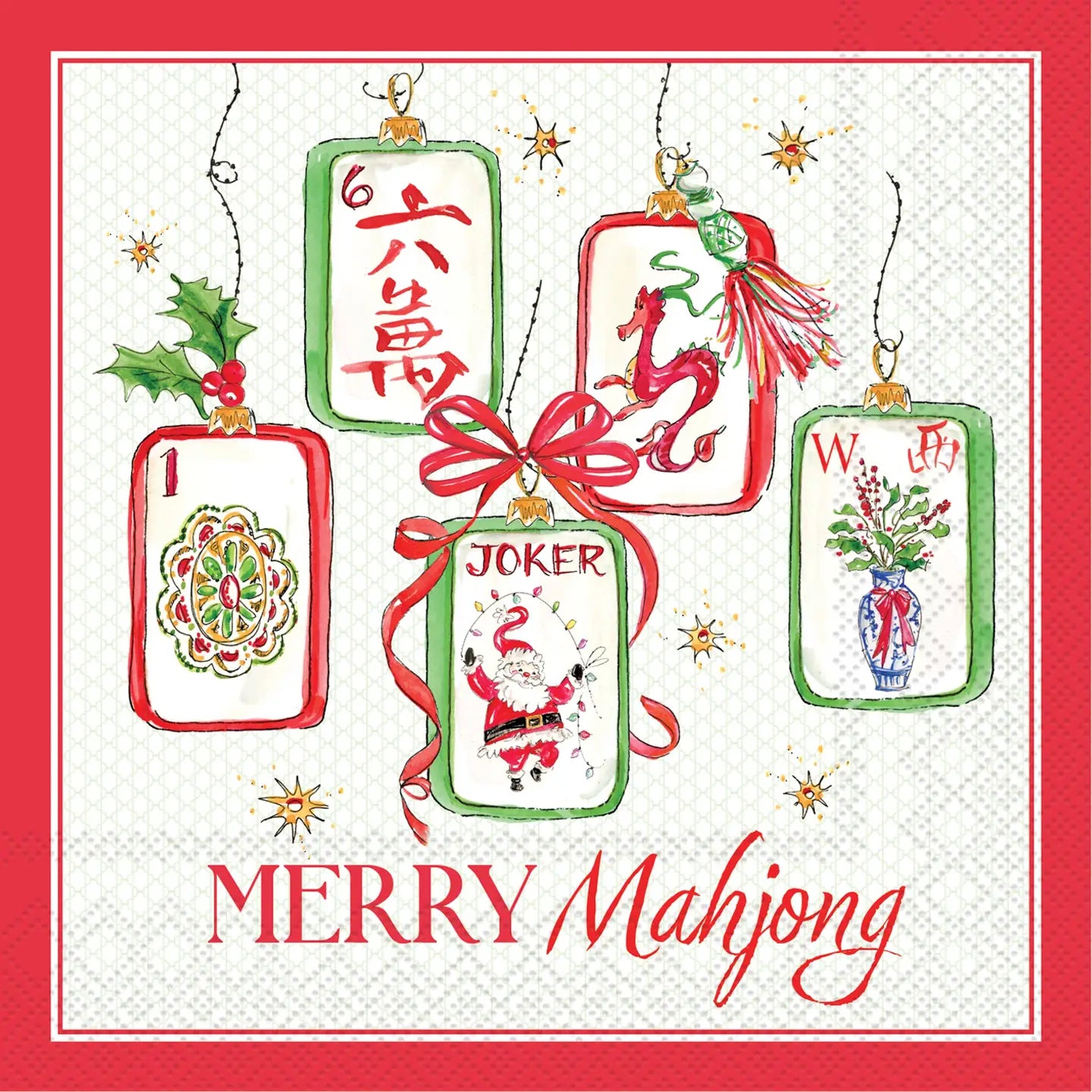 Cocktail Napkin -  Merry Mahjong
