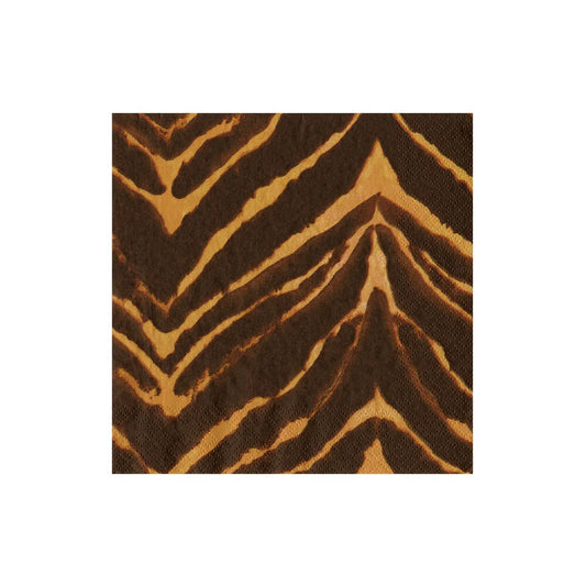 Wild Kingdom Brown Cocktail Napkin