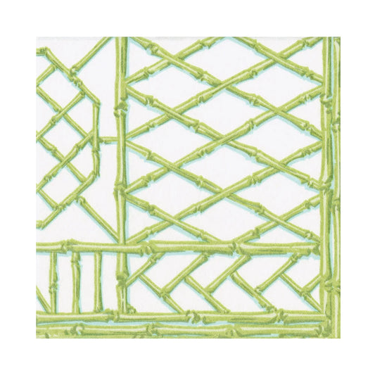 Luncheon Napkins - Moss Green Bamboo Screen