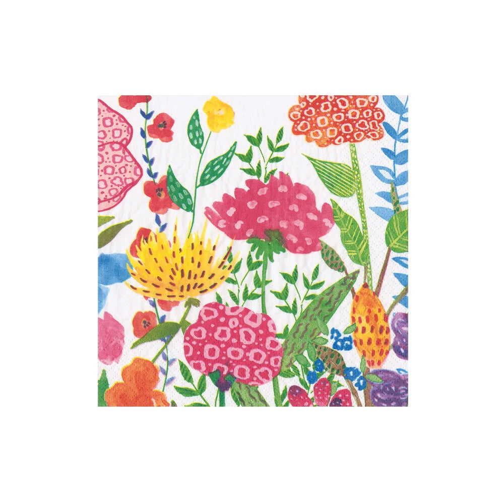 Cottage Floral Paper Cocktail Napkins  - 20 Per Package