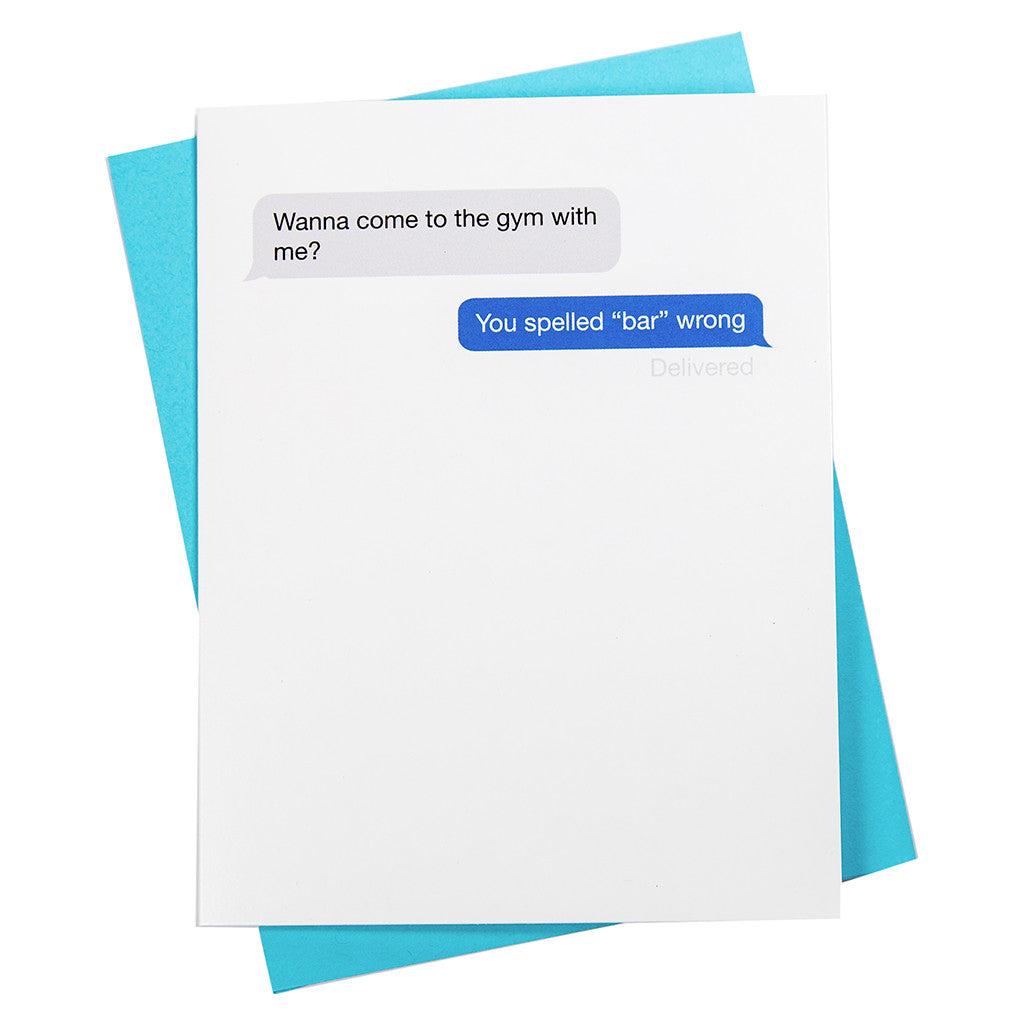 Greeting Card - You Spelled "Bar" Wrong