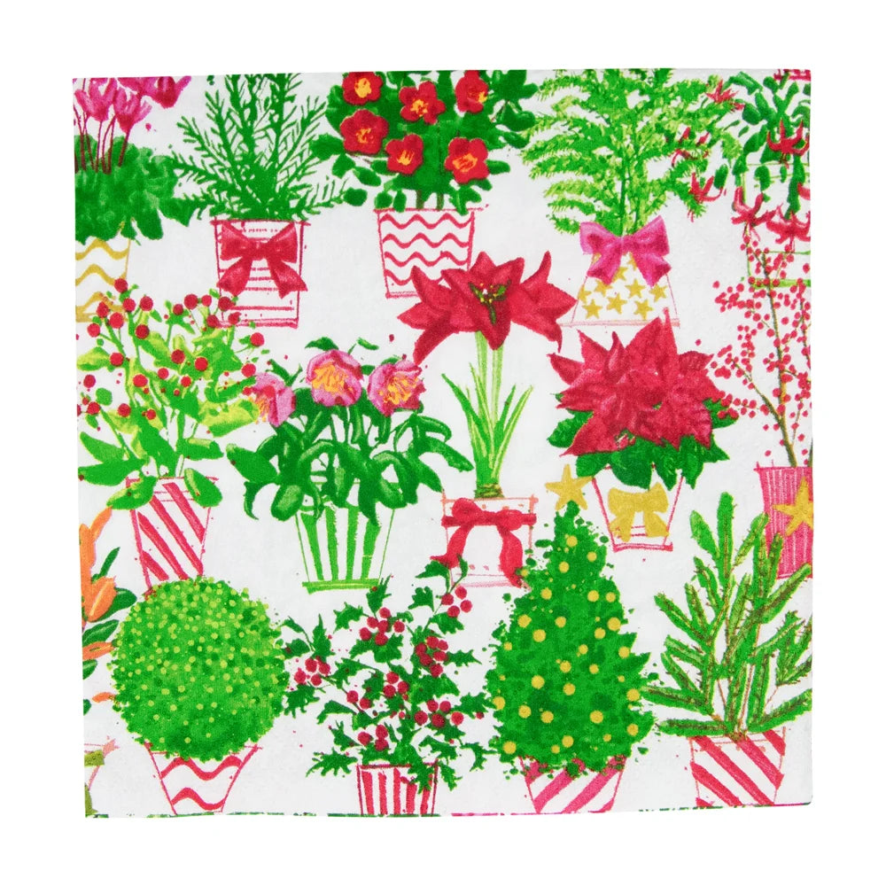 Luncheon Napkin - Christmas Flower Market