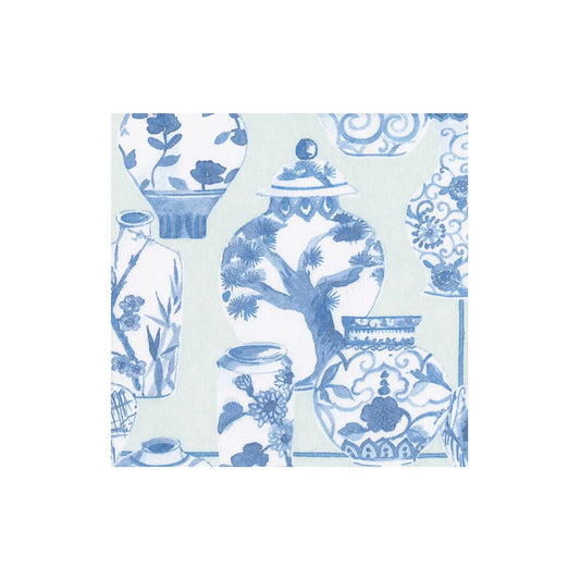 Cocktail Napkin - Glazed Porcelain Celadon
