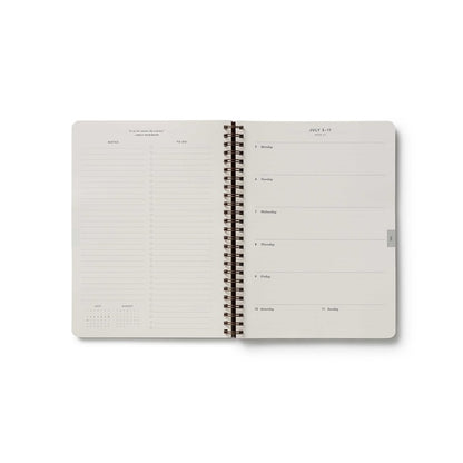2027 12-Month Softcover Spiral Planner- Sage Hydrangea