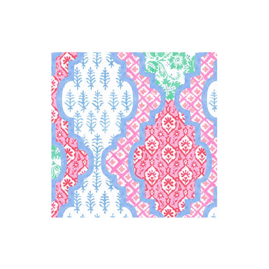 Cocktail Napkin - Provencale Cotton Pink Multi