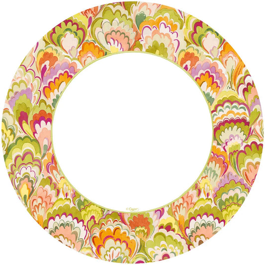 Dinner Plates - Marbled Ceramica Raspberry/Chartreuse