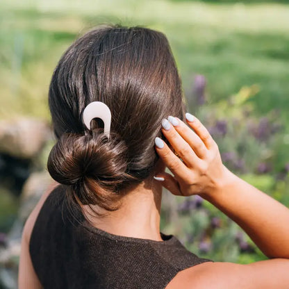 French Hair Pin - Almond Beige