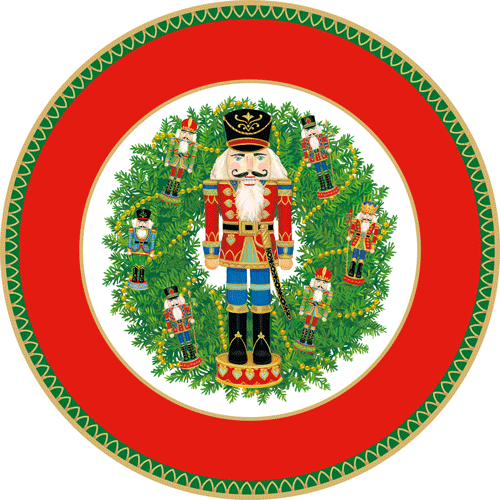 Dinner Plates - Nutcracker Wreath