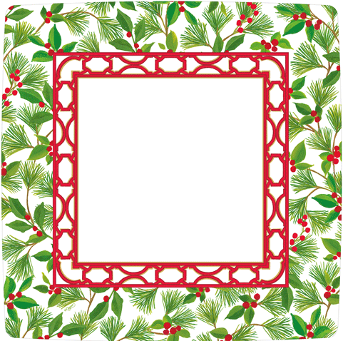 Dinner Plates - Knots And Greenery White