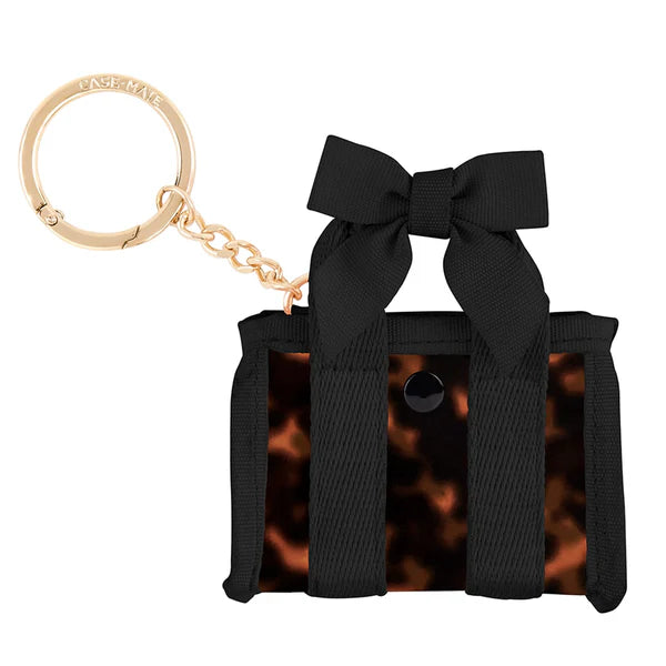 Jelly Tote Key Chain - Tortoise Shell Bow