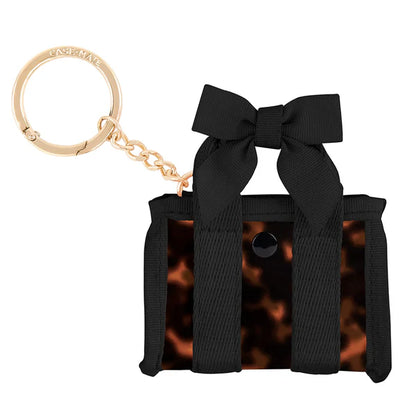 Jelly Tote Key Chain - Tortoise Shell Bow