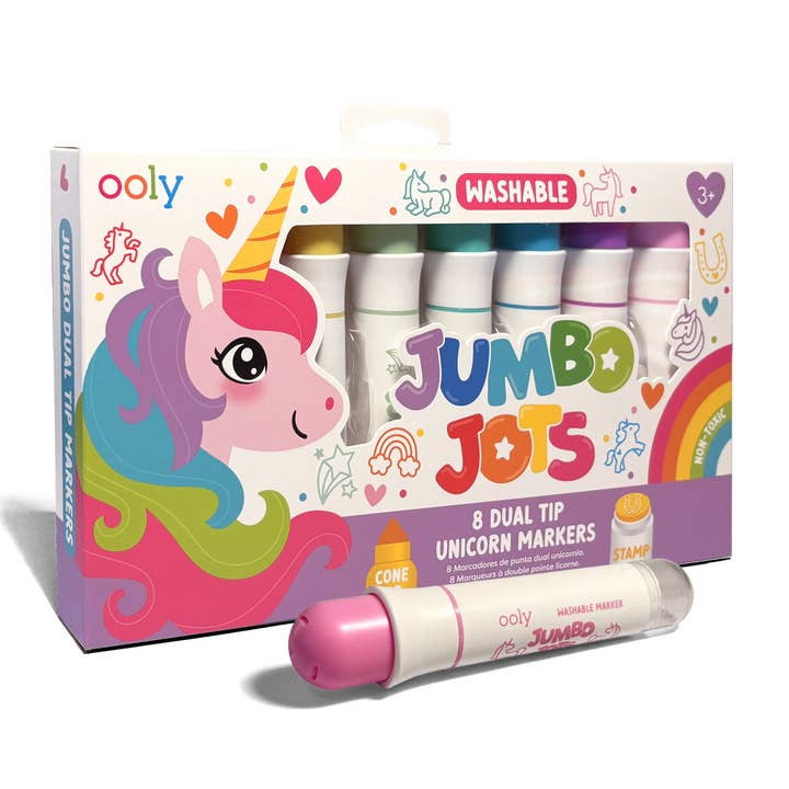 Jumbo Jots Dual Tip Unicorn Stamp Markers