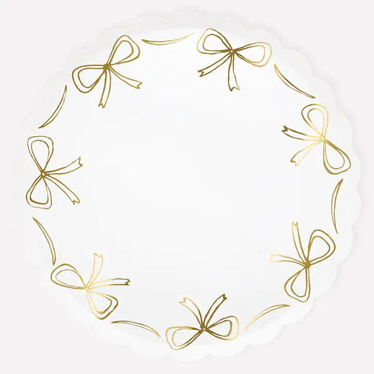 Dinner Plates - Gold Bow