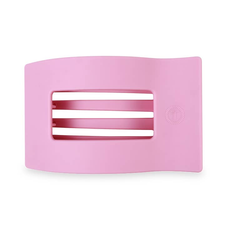 Large Flat Rectangle Hair Clip - Merry Pinkmas